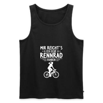Rennrad Mir reichts - ich geh Rennrad fahren - Männer Premium Bio Tank Top - Schwarz - Vorne - Michal (187cm)