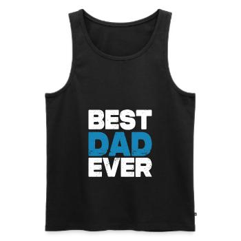 Meilleur papa de tous les temps - Débardeur bio Premium Homme - noir - Devant - Michal (187cm)