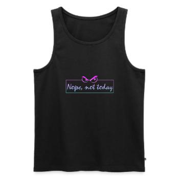 Nope not today - Männer Premium Bio Tank Top - Schwarz - Vorne - AI Model Male 178 light (178cm)