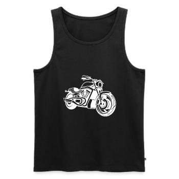 Motorcycle Biker - Men's Premium Organic Tank Top - black - Front - AI Model Male 178 light (178cm)