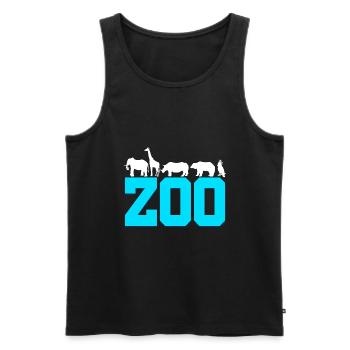 Retro Graphic Animal Keeper Zoo Keeper Animal Love - Männer Premium Bio Tank Top - Schwarz - Vorne - Michal (187cm)