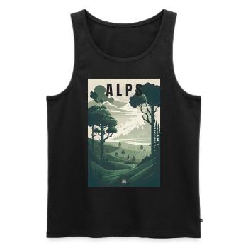 Alpes randonnée Nature Montagnes Cadeau - Débardeur bio Premium Homme - noir - Devant - Michal (187cm)