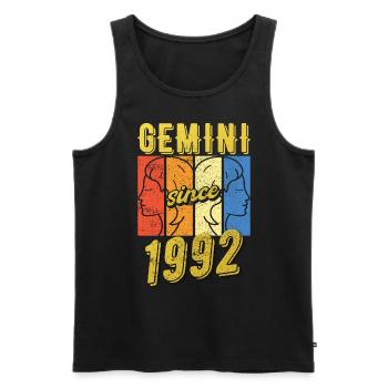 Cadeau du Zodiac Gémeaux 1992 - Débardeur bio Premium Homme - noir - Devant - Michal (187cm)