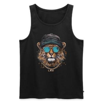 Leopard - Men's Premium Organic Tank Top - black - Front - AI Model Male 178 light (178cm)