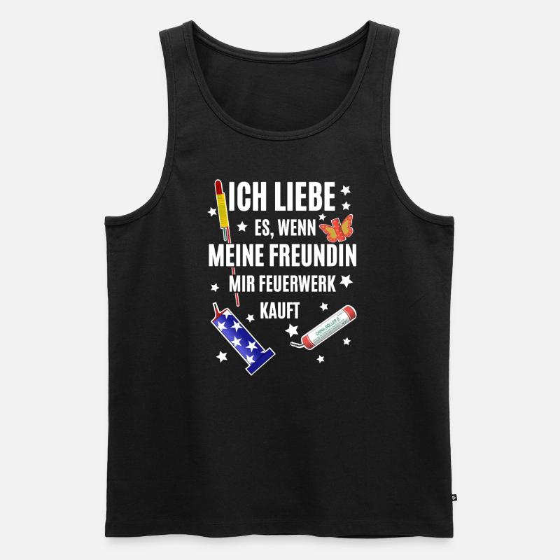Pyro Freak - Männer Premium Bio Tank Top - Schwarz