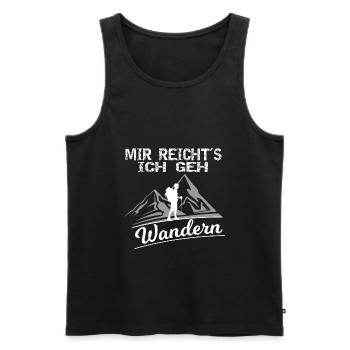 Mir reichts ich geh wandern - Männer Premium Bio Tank Top - Schwarz - Vorne - Michal (187cm)