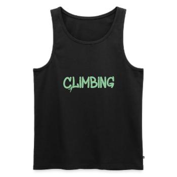 Klettern Bouldern - Männer Premium Bio Tank Top - Schwarz - Vorne - AI Model Male 178 light (178cm)