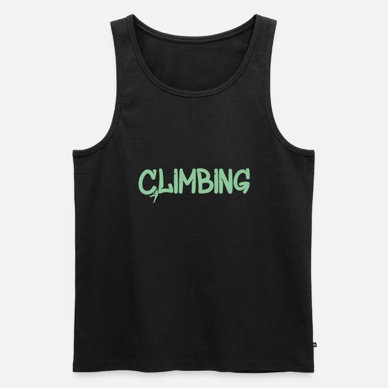Klettern Bouldern - Männer Premium Bio Tank Top - Schwarz