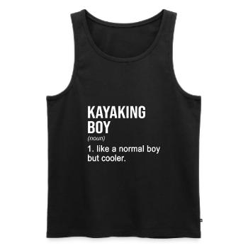 Kayaking Boy Like A Regular Boy But Cooler Kayak C - Männer Premium Bio Tank Top - Schwarz - Vorne - Michal (187cm)