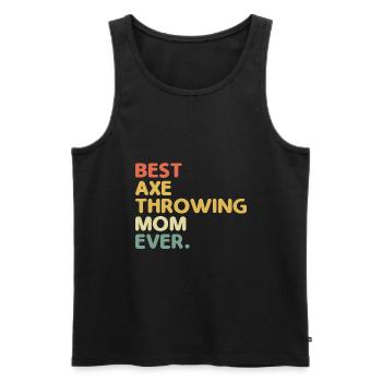 La meilleure maman lanceuse de hache jamais ciblée Mother Hatchet - Débardeur bio Premium Homme - noir - Devant - AI Model Male 178 light (178cm)