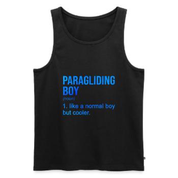 Paragliding Boy Like A Normal Boy But Cooler Parag - Männer Premium Bio Tank Top - Schwarz - Vorne - Michal (187cm)