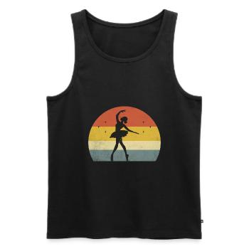 Retro Dancer For Dancing Dancer Choreography - Men's Premium Organic Tank Top - black - Front - AI Model Male 178 light (178cm)