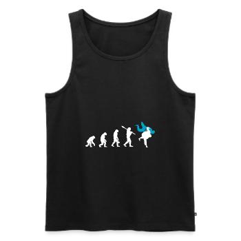 Judo Evolution cool judoka retro gift - Men's Premium Organic Tank Top - black - Front - AI Model Male 178 light (178cm)