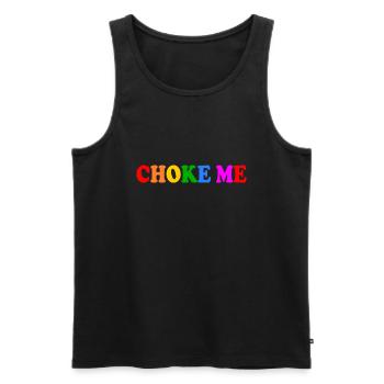 Choke me - Männer Premium Bio Tank Top - Schwarz - Vorne - AI Model Male 178 light (178cm)