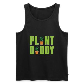Plant Daddy Graphic Gardener Gardening Horticultur - Männer Premium Bio Tank Top - Schwarz - Vorne - AI Model Male 178 light (178cm)
