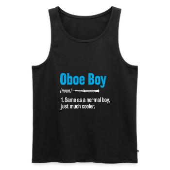 Oboe Boy Oboe Basoonist Marching Band Instrument B - Men's Premium Organic Tank Top - black - Front - Michal (187cm)
