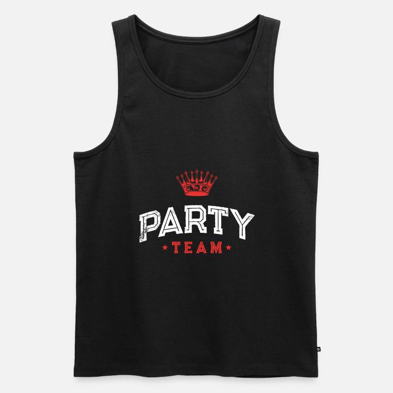 Party Team - Männer Premium Bio Tank Top - Schwarz
