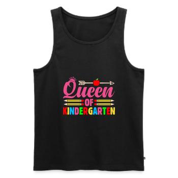 Queen Of Kindergarten School Teacher Students - Men's Premium Organic Tank Top - black - Front - AI Model Male 178 light (178cm)
