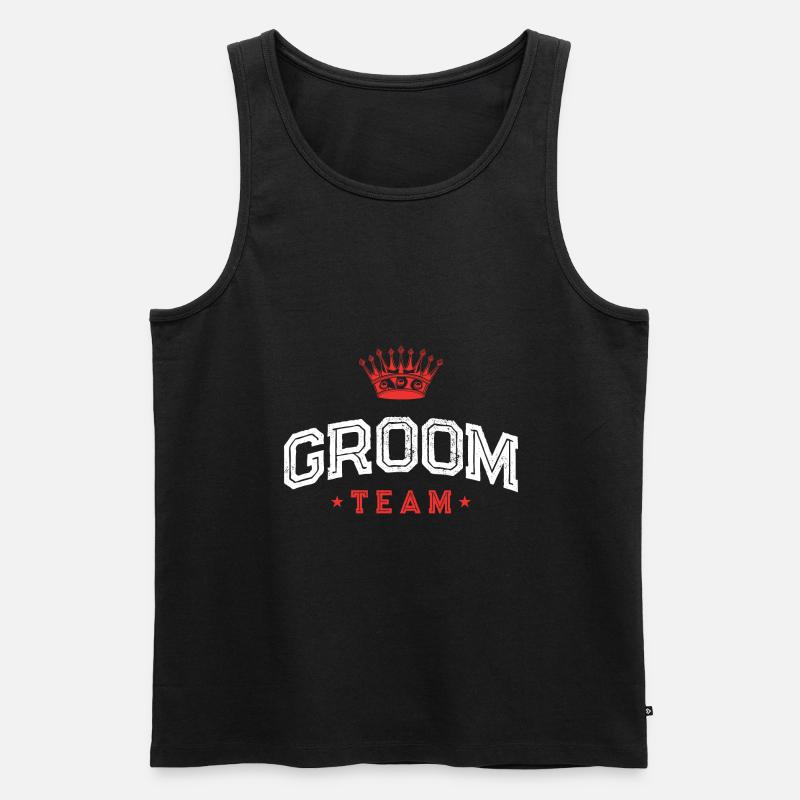 Groom Team - Männer Premium Bio Tank Top - Schwarz