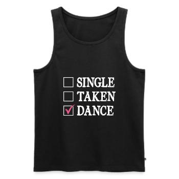 Single Taken Dance For Dancing Dancer Choreography - Men's Premium Organic Tank Top - black - Front - AI Model Male 178 light (178cm)