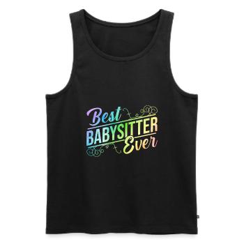Best Babysitter Ever Daycare Provider Babysitting - Männer Premium Bio Tank Top - Schwarz - Vorne - AI Model Male 178 light (178cm)