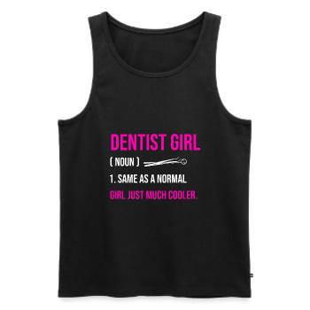 Dentiste Fille Identique À Une Fille Normale Juste Beaucoup Plus Cool - Débardeur bio Premium Homme - noir - Devant - Michal (187cm)