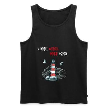 Einmal Ostsee immer Ostsee Statement Spruch - Männer Premium Bio Tank Top - Schwarz - Vorne - AI Model Male 178 light (178cm)