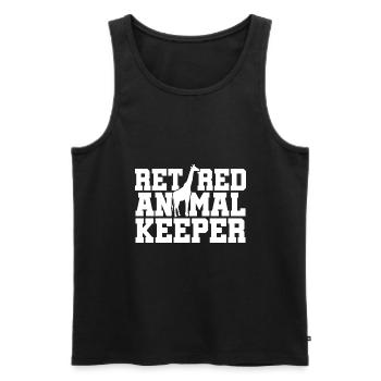 Retired Animal Keeper Animal Lover Zoologist Zoo K - Männer Premium Bio Tank Top - Schwarz - Vorne - Michal (187cm)