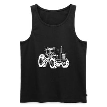 Traktor Symbol Farmer - Männer Premium Bio Tank Top - Schwarz - Vorne - AI Model Male 178 light (178cm)