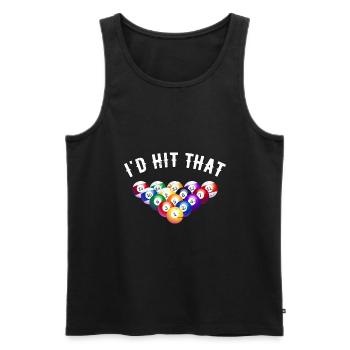Id Hit That Billard Player Pool Billard Snooker Po - Men's Premium Organic Tank Top - black - Front - Michal (187cm)