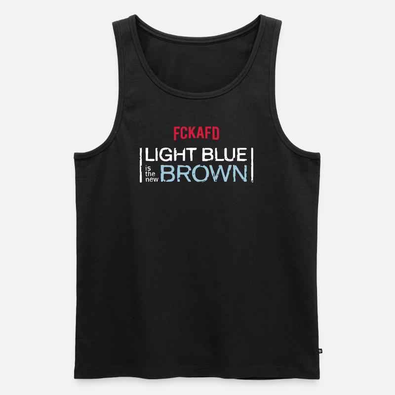 FCKAFD | NEW BROWN - Männer Premium Bio Tank Top - Schwarz