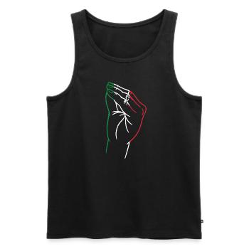 Italy Italian Italian Italian flag - Men's Premium Organic Tank Top - black - Front - AI Model Male 178 light (178cm)