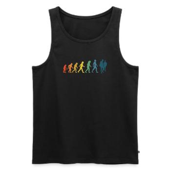 Lgbtq Regenbogenflagge Homosexuell Evolution Queer - Männer Premium Bio Tank Top - Schwarz - Vorne - AI Model Male 178 light (178cm)