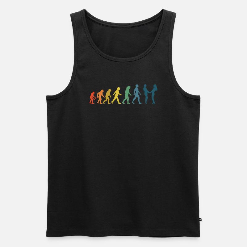 Lgbtq Regenbogenflagge Lesbisch Evolution Queer - Männer Premium Bio Tank Top - Schwarz