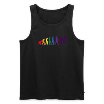 Lgbtq Regenbogenflagge Lesbisch Evolution Queer - Männer Premium Bio Tank Top - Schwarz - Vorne - AI Model Male 178 light (178cm)