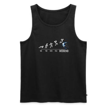 Grèce Vacances Drapeau grec Grec - Débardeur bio Premium Homme - noir - Devant - AI Model Male 178 light (178cm)