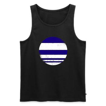 Grèce Drapeau grec Grec - Débardeur bio Premium Homme - noir - Devant - AI Model Male 178 light (178cm)