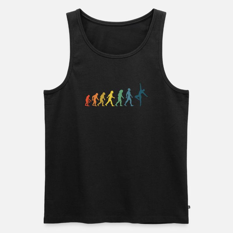 Turnen Evolution Geräteturnen Kunstturnen Turnerin - Männer Premium Bio Tank Top - Schwarz