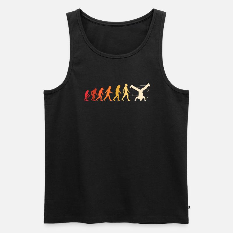 Breakdance Hip Hop Breakdancer Evolution - Männer Premium Bio Tank Top - Schwarz