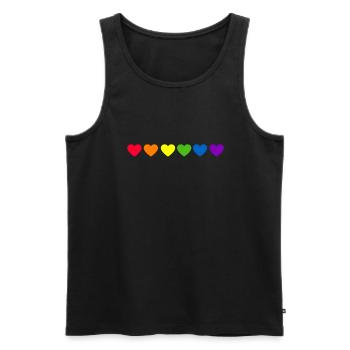 Lgbtq Regenbogenflagge Lesbisch Queer - Männer Premium Bio Tank Top - Schwarz - Vorne - AI Model Male 178 light (178cm)