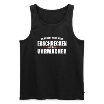 Uhrmacher Watchmaking Uhrmacherei - Männer Premium Bio Tank Top - Schwarz - Vorne - Michal (187cm)
