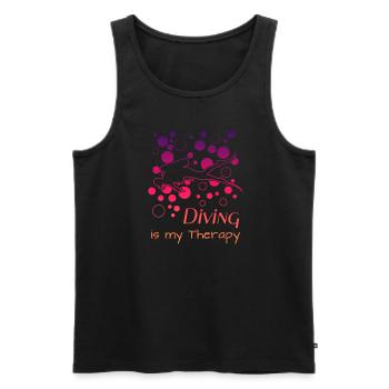 Free Dive Scuba Tauchen Diving Tauchen - Männer Premium Bio Tank Top - Schwarz - Vorne - Michal (187cm)
