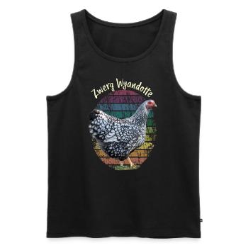 Zwerg Wyandotte Huhn Hühner Henne - Männer Premium Bio Tank Top - Schwarz - Vorne - Michal (187cm)