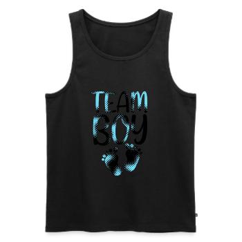 Team boy - Men's Premium Organic Tank Top - black - Front - AI Model Male 178 light (178cm)
