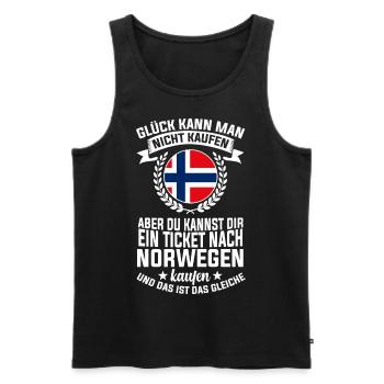 Norwegen Norweger Skandinavien Wikinger - Männer Premium Bio Tank Top - Schwarz - Vorne - Michal (187cm)