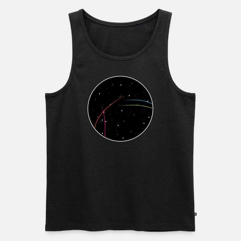 Space Lines - Männer Premium Bio Tank Top - Schwarz