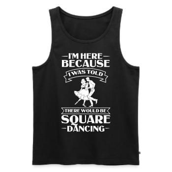 Square Dance Music Caller Folk Dance Dancer Usa - Men's Premium Organic Tank Top - black - Front - AI Model Male 178 light (178cm)