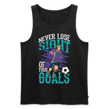 Never Lose Sight Of Your Goals - Männer Premium Bio Tank Top - Schwarz - Vorne - Michal (187cm)