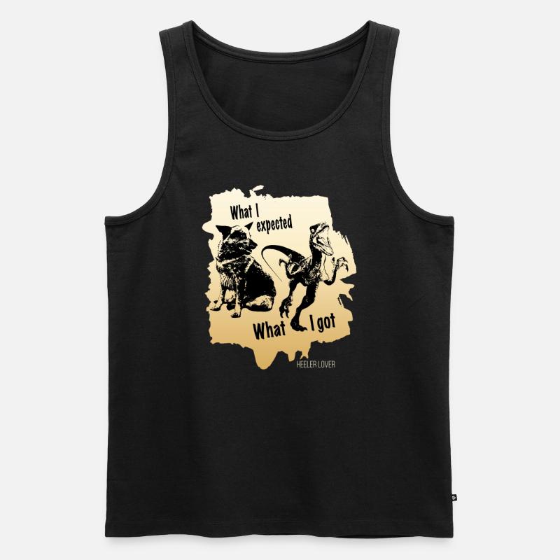 What I Expected HEELER LOVER - Männer Premium Bio Tank Top - Schwarz