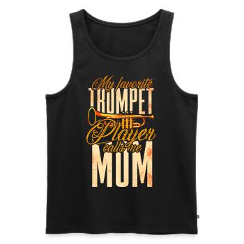 Trumpet Mother Brass Music - Men's Premium Organic Tank Top - black - Front - Michal (187cm)